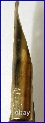 Vintage Rare Burgundy Used China Fountain Pen Hero 120 With 12k Gold Nib # 433
