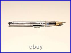 Vintage Rare Early Collectible China Fountain Pen Lucky With Big 12k Gold Nib