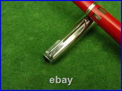 Vintage Rare Fountain Pen Wing Sung 102 Gold Nib 12K Red color China 1965