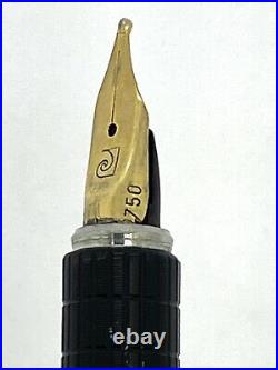 Vintage Rare Pierre Cardin Aurora Sterling Gold Trim 18K Gold Nib Fountine Pen