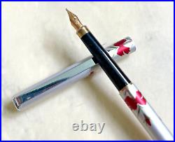 Vintage Rare Pilot Eve Thin Fountain Pen Aluminum Body EF nib Plated Gold