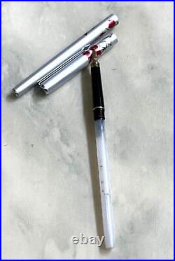 Vintage Rare Pilot Eve Thin Fountain Pen Aluminum Body EF nib Plated Gold