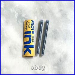 Vintage Rare Pilot Eve Thin Fountain Pen Aluminum Body EF nib Plated Gold