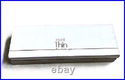 Vintage Rare Pilot Eve Thin Fountain Pen Aluminum Body EF nib Plated Gold