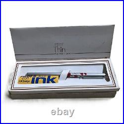 Vintage Rare Pilot Eve Thin Fountain Pen Aluminum Body EF nib Plated Gold
