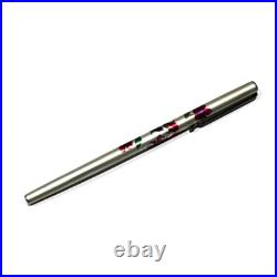 Vintage Rare Pilot Eve Thin Fountain Pen Orchid Aluminum Body EF nib Plated Gold