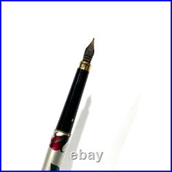 Vintage Rare Pilot Eve Thin Fountain Pen Orchid Aluminum Body EF nib Plated Gold