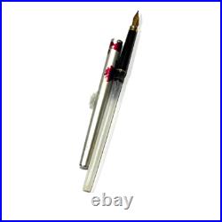 Vintage Rare Pilot Eve Thin Fountain Pen Orchid Aluminum Body EF nib Plated Gold
