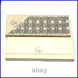 Vintage Rare Pilot Eve Thin Fountain Pen Orchid Aluminum Body EF nib Plated Gold