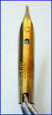 Vintage Rare Used China Black Fountain Pen Kin Sin With 12k Gold Nib # 349