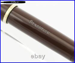 Vintage Staedtler Fountain Pen rare color Dark Brown gold plated OM nib (1950's)