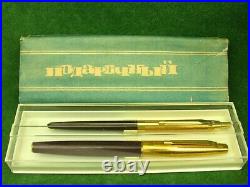 Vintage USSR Rare 14K Gold Nib Fountain Pen SET Soyuz USSR 1970s NOS