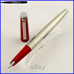 Vintage & very rare LAMY 25P Fountain Pen with OBB-nib Silver-Red / W. Germany