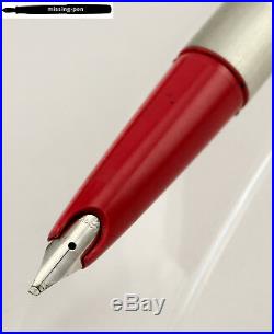 Vintage & very rare LAMY 25P Fountain Pen with OBB-nib Silver-Red / W. Germany