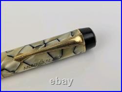 Vtg Montblanc 324 Marbled Black & Pearl Celluloid 14k Gold Nib 1930's RARE Vtg Montblanc 324 Marbled Black & Pearl Celluloid 14k Gold Nib 1930's RARE