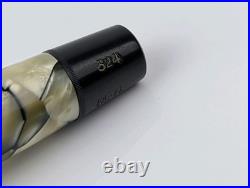Vtg Montblanc 324 Marbled Black & Pearl Celluloid 14k Gold Nib 1930's RARE Vtg Montblanc 324 Marbled Black & Pearl Celluloid 14k Gold Nib 1930's RARE