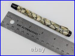 Vtg Montblanc 324 Marbled Black & Pearl Celluloid 14k Gold Nib 1930's RARE Vtg Montblanc 324 Marbled Black & Pearl Celluloid 14k Gold Nib 1930's RARE