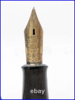 Vtg Rare 1930s Era Urushi Maki-e Pilot Lever Fountain Pen 14k Manifold Nib