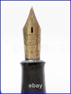 Vtg Rare 1930s Era Urushi Maki-e Pilot Lever Fountain Pen 14k Manifold Nib