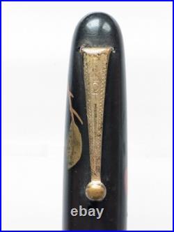 Vtg Rare 1930s Era Urushi Maki-e Pilot Lever Fountain Pen 14k Manifold Nib