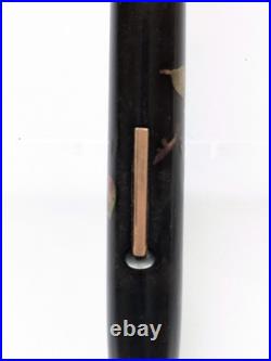 Vtg Rare 1930s Era Urushi Maki-e Pilot Lever Fountain Pen 14k Manifold Nib