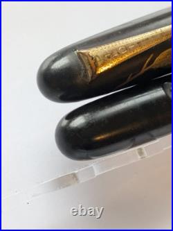 Vtg Rare 1930s Era Urushi Maki-e Pilot Lever Fountain Pen 14k Manifold Nib