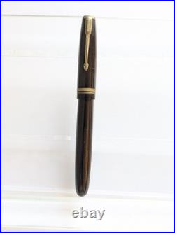 Vtg Rare Ebonite GT Atom Lever Fountain Pen 14k F Flex Nib 1940s Japan