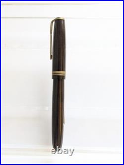 Vtg Rare Ebonite GT Atom Lever Fountain Pen 14k F Flex Nib 1940s Japan
