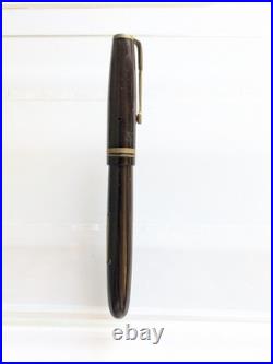 Vtg Rare Ebonite GT Atom Lever Fountain Pen 14k F Flex Nib 1940s Japan
