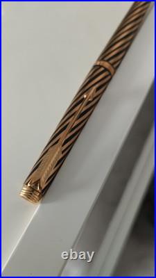 Vtg & Rare Parker 180 Twist Pen 14K Gold Solid Gold Nib Fountain Pen