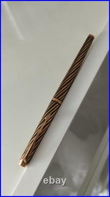 Vtg & Rare Parker 180 Twist Pen 14K Gold Solid Gold Nib Fountain Pen