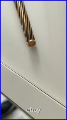 Vtg & Rare Parker 180 Twist Pen 14K Gold Solid Gold Nib Fountain Pen