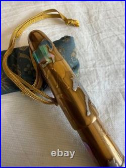 Wajimayazenni Maki-e Urushi 14K Fountain Pen Herd of Horses Gold MF Nib Rare
