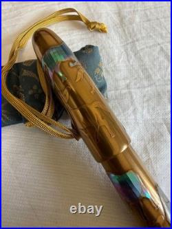 Wajimayazenni Maki-e Urushi 14K Fountain Pen Herd of Horses Gold MF Nib Rare