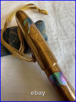 Wajimayazenni Maki-e Urushi 14K Fountain Pen Herd of Horses Gold MF Nib Rare