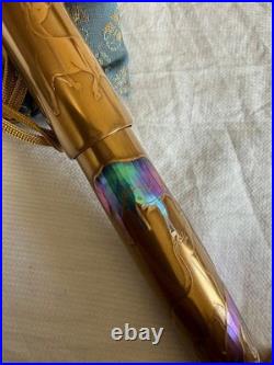 Wajimayazenni Maki-e Urushi 14K Fountain Pen Herd of Horses Gold MF Nib Rare