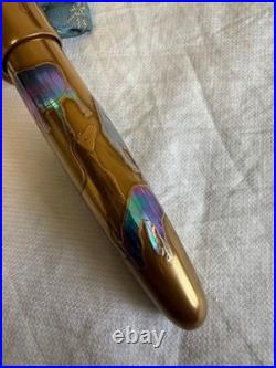 Wajimayazenni Maki-e Urushi 14K Fountain Pen Herd of Horses Gold MF Nib Rare