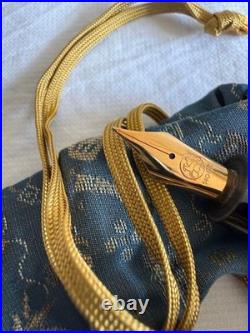 Wajimayazenni Maki-e Urushi 14K Fountain Pen Herd of Horses Gold MF Nib Rare
