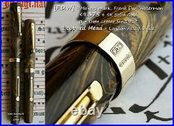 Waterman 52V New York Olive Ripple Fountain Pen 1929. 14K FM Full Flex Nib. Rare