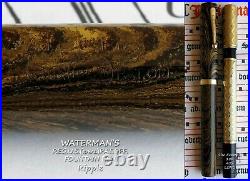 Waterman 94 New York Olive Ripple Fountain Pen 1927. 14K EF Full Flex Nib. Rare