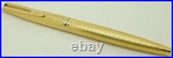 Waterman Cf 18k. 750 Solid Gold Covered Fountain Pen Boxed Obb Nib Vgc Rare