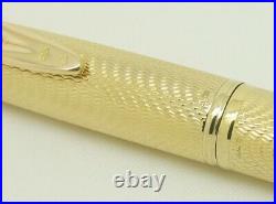 Waterman Cf 18k. 750 Solid Gold Covered Fountain Pen Boxed Obb Nib Vgc Rare