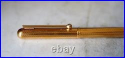 Waterman Fountain Pen Drop Pl. Gold Chevron Finish 18 Carat Gold Nib Rare