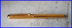 Waterman Fountain Pen Drop Pl. Gold Chevron Finish 18 Carat Gold Nib Rare