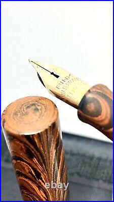 Waterman Ideal #7 PINK RARE 14k vintage FLEX Keyhole nib needs work COLLECTORS