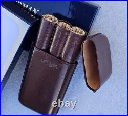Waterman Ideal Prestige Leather Case For 3 Pens Rare