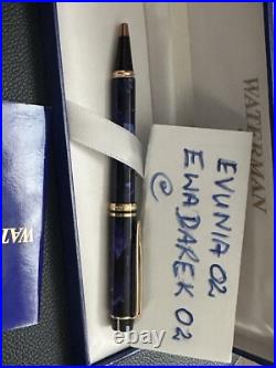 Waterman LeMan Rhapsody BP Pen, NOS, Blue Marble, GT, RARE, LOOK