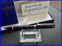 Waterman LeMan Rhapsody BP Pen, NOS, Blue Marble, GT, RARE, LOOK
