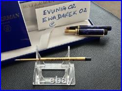 Waterman LeMan Rhapsody BP Pen, NOS, Blue Marble, GT, RARE, LOOK