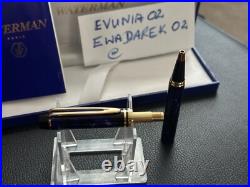 Waterman LeMan Rhapsody BP Pen, NOS, Blue Marble, GT, RARE, LOOK